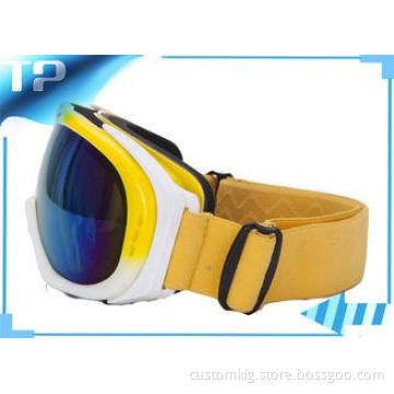 Fashional Yellow Snowboard Goggles /  Ladies Over The Glass